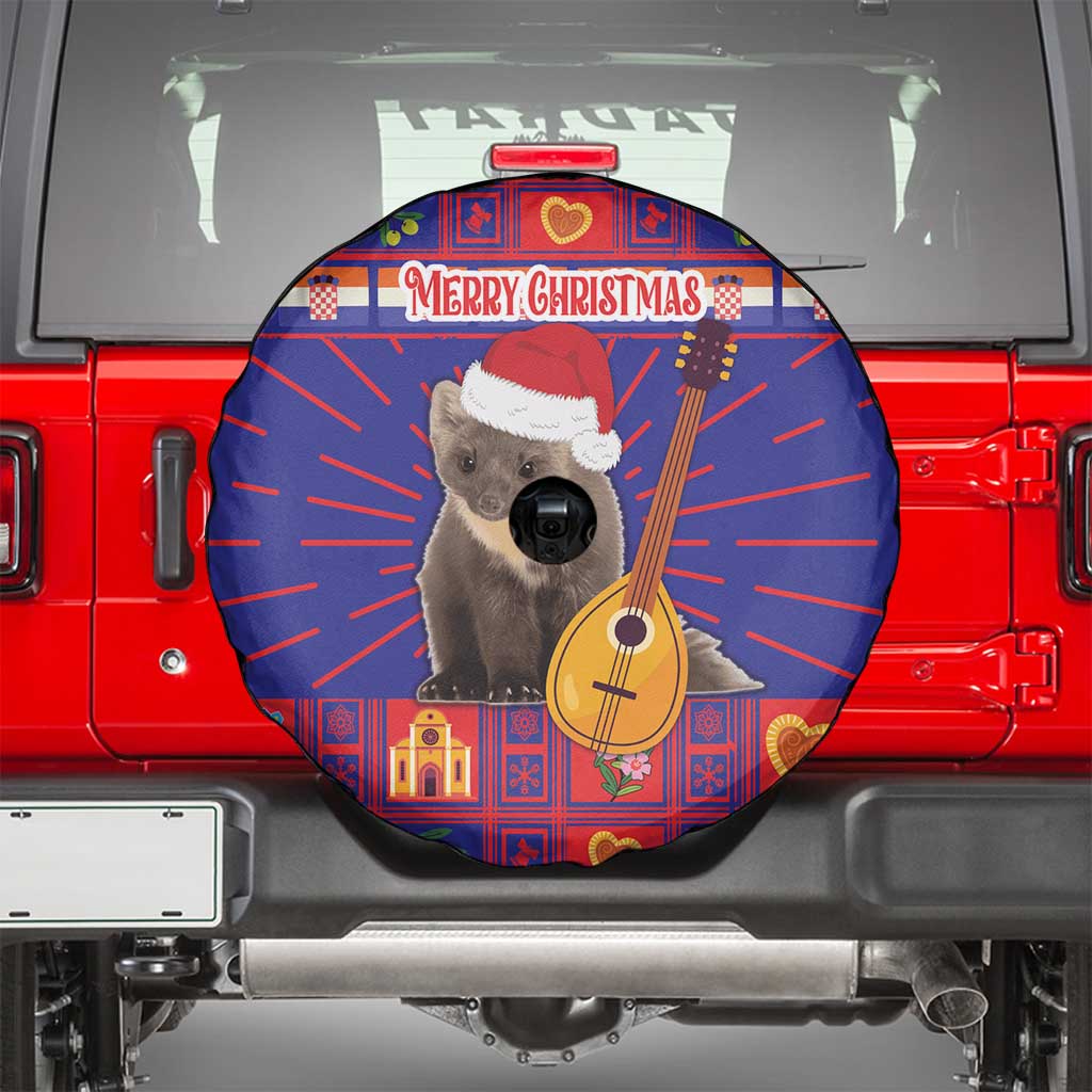 Croatia Christmas Spare Tire Cover Kuna Zlatica Merry Xmas - Wonder Print Shop