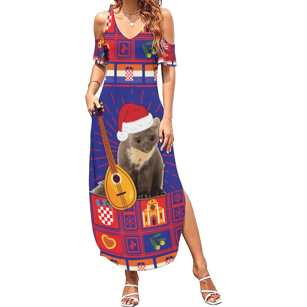 Croatia Christmas Summer Maxi Dress Kuna Zlatica Merry Xmas - Wonder Print Shop