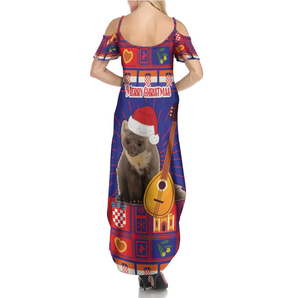 Croatia Christmas Summer Maxi Dress Kuna Zlatica Merry Xmas - Wonder Print Shop
