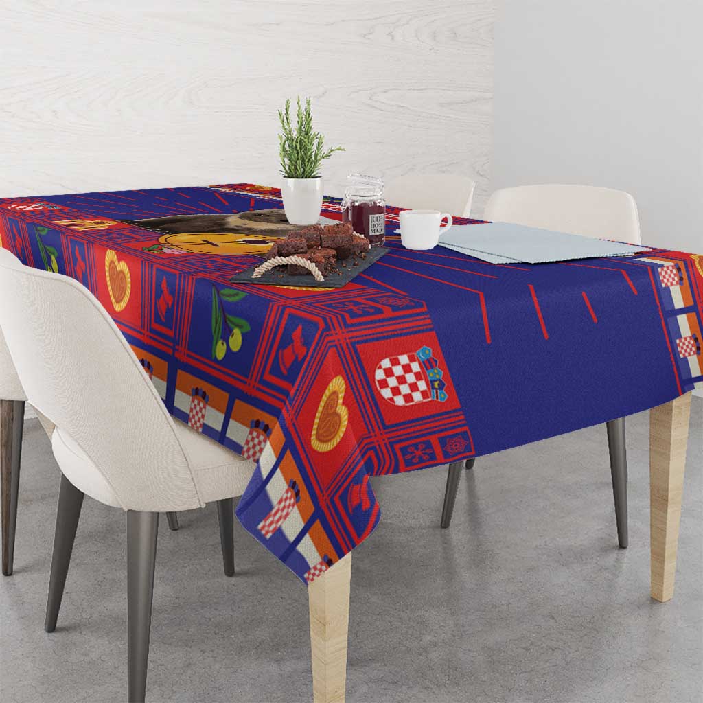 Croatia Christmas Tablecloth Kuna Zlatica Merry Xmas - Wonder Print Shop