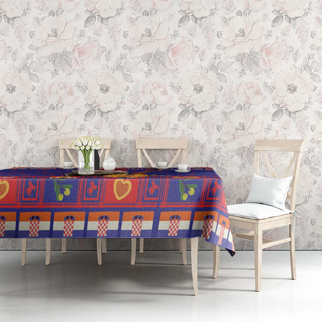 Croatia Christmas Tablecloth Kuna Zlatica Merry Xmas - Wonder Print Shop