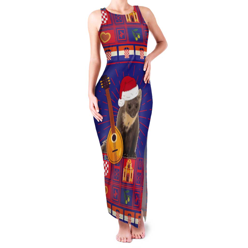 Croatia Christmas Tank Maxi Dress Kuna Zlatica Merry Xmas - Wonder Print Shop