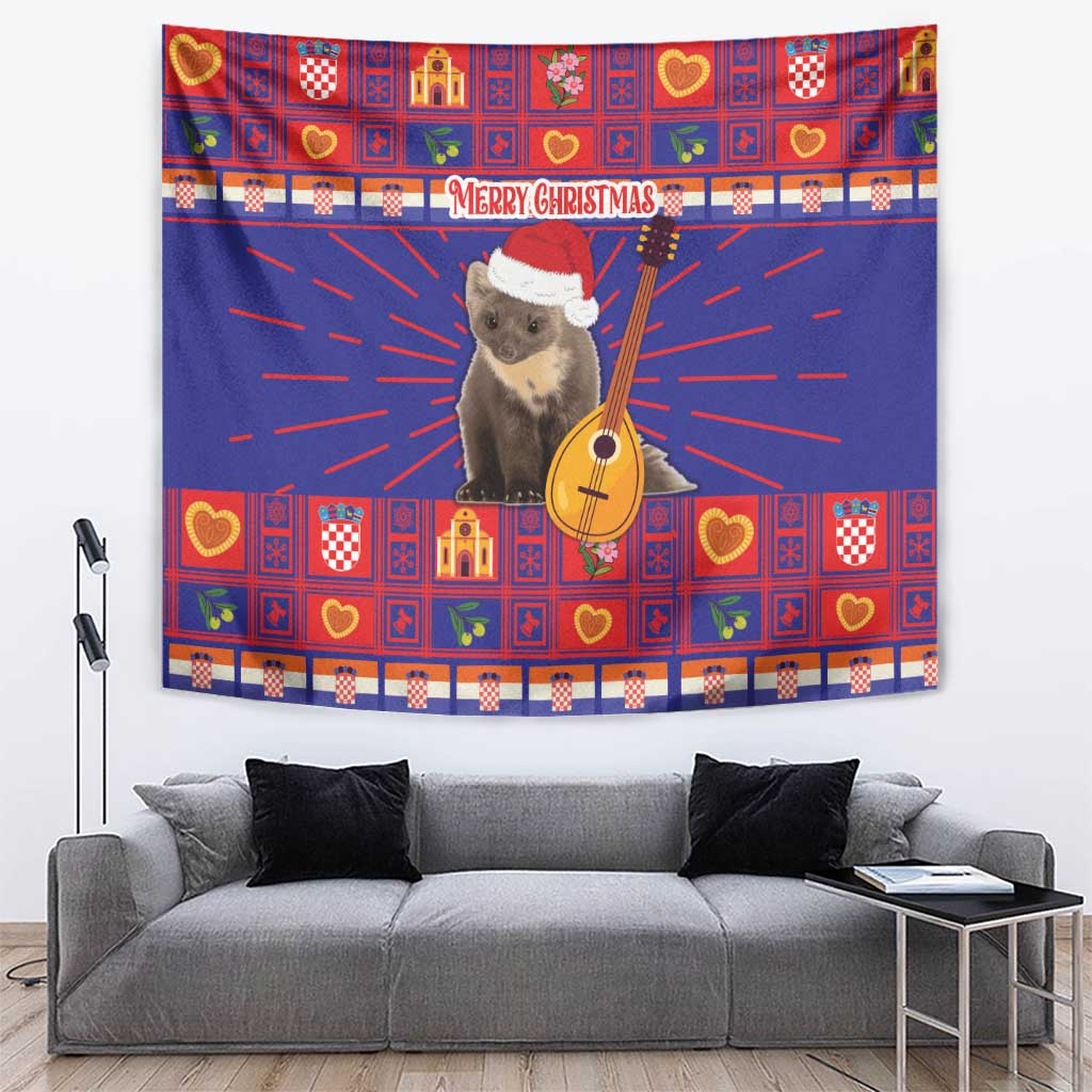 Croatia Christmas Tapestry Kuna Zlatica Merry Xmas - Wonder Print Shop