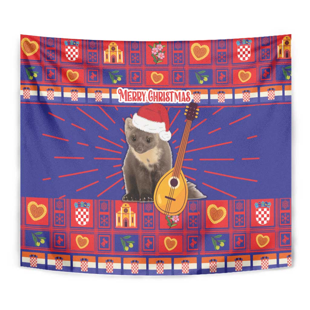 Croatia Christmas Tapestry Kuna Zlatica Merry Xmas - Wonder Print Shop