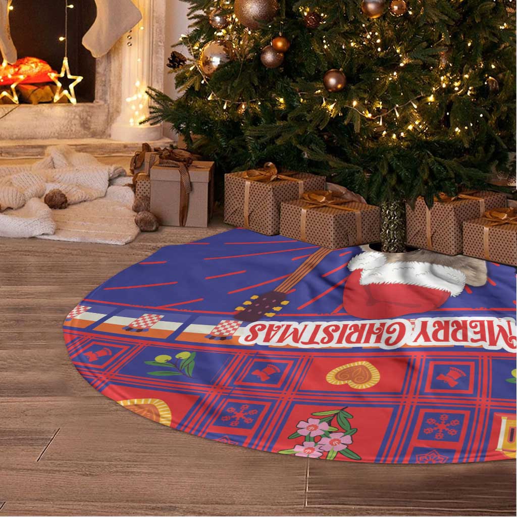Croatia Christmas Tree Skirt Kuna Zlatica Merry Xmas - Wonder Print Shop