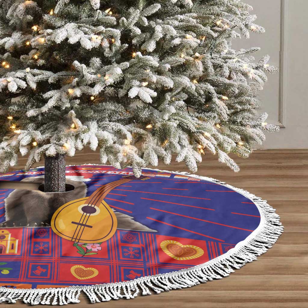 Croatia Christmas Tree Skirt Kuna Zlatica Merry Xmas - Wonder Print Shop