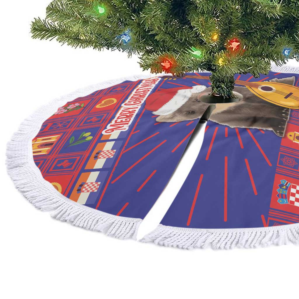 Croatia Christmas Tree Skirt Kuna Zlatica Merry Xmas - Wonder Print Shop
