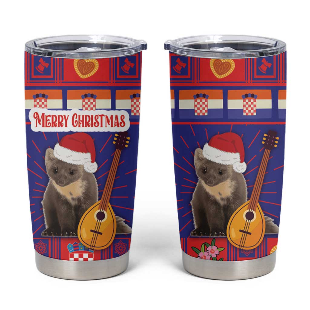 Croatia Christmas Tumbler Cup Kuna Zlatica Merry Xmas - Wonder Print Shop