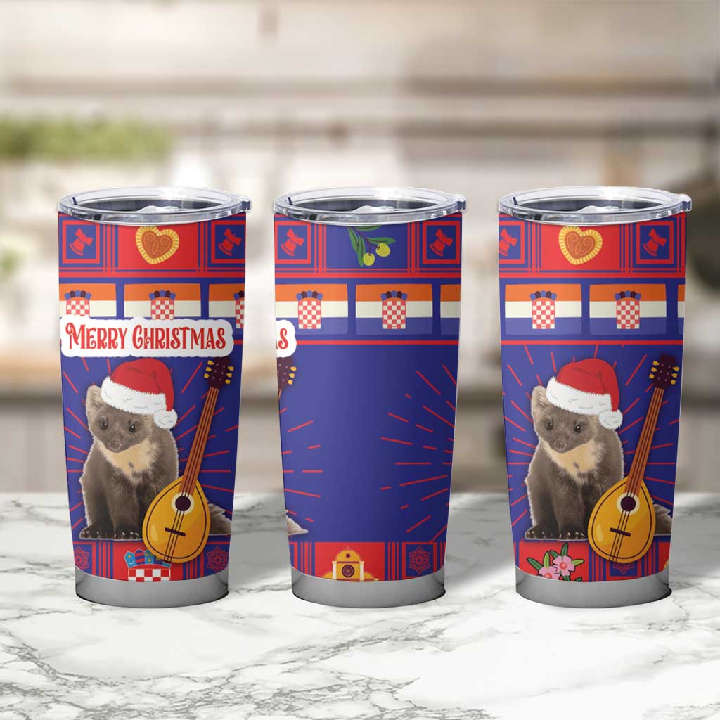 Croatia Christmas Tumbler Cup Kuna Zlatica Merry Xmas - Wonder Print Shop