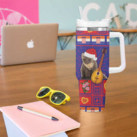 Croatia Christmas Tumbler With Handle Kuna Zlatica Merry Xmas - Wonder Print Shop