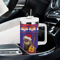 Croatia Christmas Tumbler With Handle Kuna Zlatica Merry Xmas - Wonder Print Shop