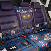 Iceland Christmas Back Car Seat Cover Yule Cat Christmas Lightning Art - Wonder Print Shop