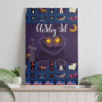 Iceland Christmas Canvas Wall Art Yule Cat Christmas Lightning Art - Wonder Print Shop