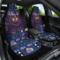 Iceland Christmas Car Seat Cover Yule Cat Christmas Lightning Art - Wonder Print Shop