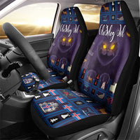 Iceland Christmas Car Seat Cover Yule Cat Christmas Lightning Art - Wonder Print Shop