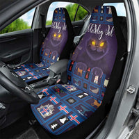 Iceland Christmas Car Seat Cover Yule Cat Christmas Lightning Art - Wonder Print Shop