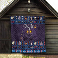 Iceland Christmas Quilt Yule Cat Christmas Lightning Art - Wonder Print Shop