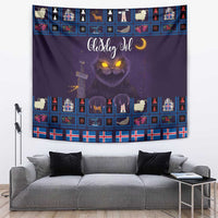 Iceland Christmas Tapestry Yule Cat Christmas Lightning Art - Wonder Print Shop