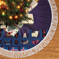 Iceland Christmas Tree Skirt Yule Cat Christmas Lightning Art - Wonder Print Shop