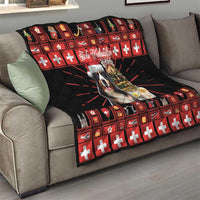 Merry Christmas Bernese Mountain Dog Quilt Switzerland Symbols - Lightning Art - Wonder Print Shop