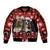 Merry Christmas Bernese Mountain Dog Sleeve Zip Bomber Jacket Switzerland Symbols - Lightning Art - Wonder Print Shop