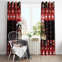 Merry Christmas Bernese Mountain Dog Window Curtain Switzerland Symbols - Lightning Art - Wonder Print Shop