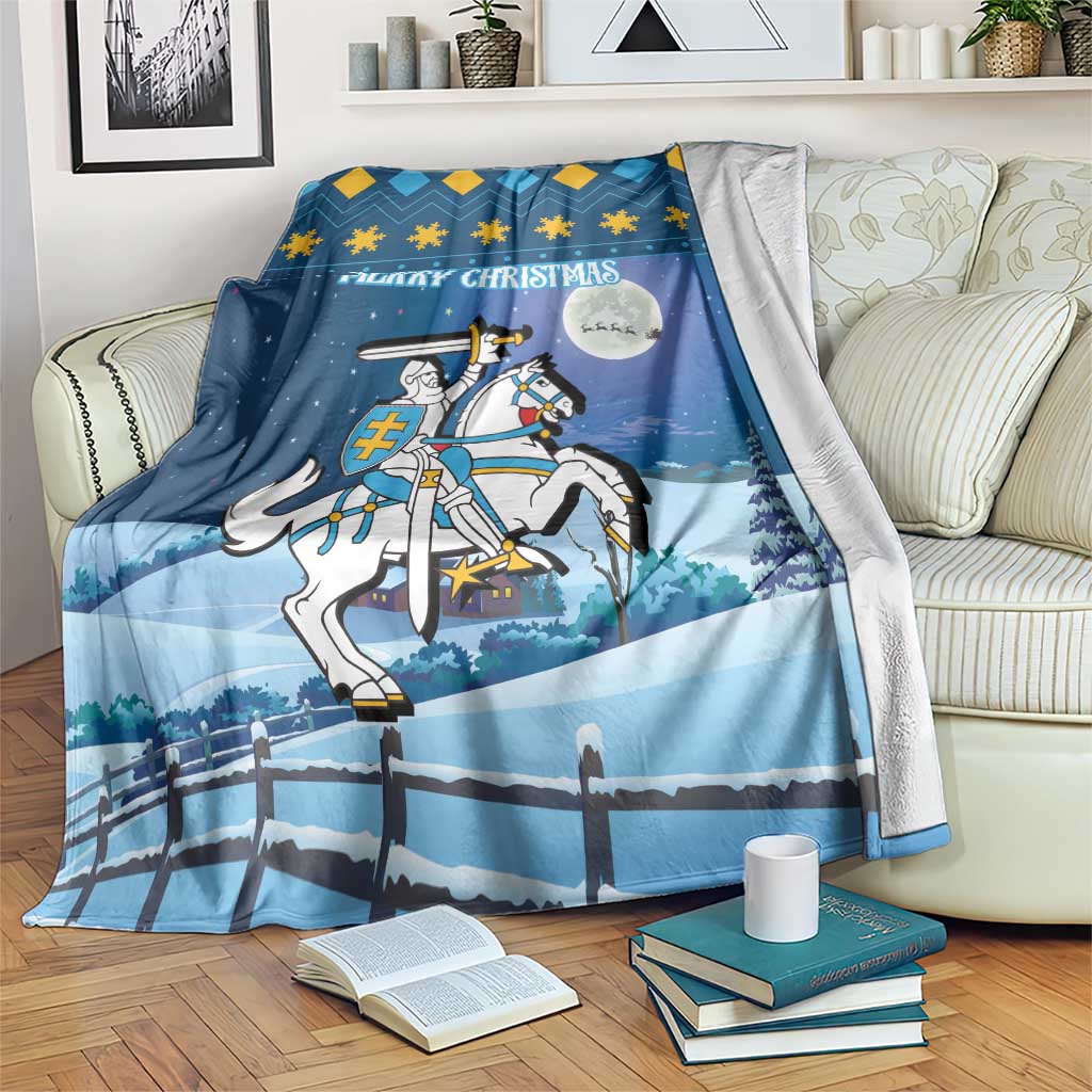 Lithuania Christmas Blanket Coat Of Arms Merry Xmas