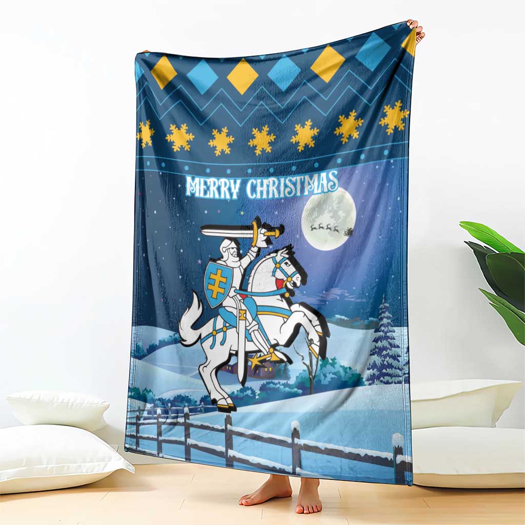 Lithuania Christmas Blanket Coat Of Arms Merry Xmas
