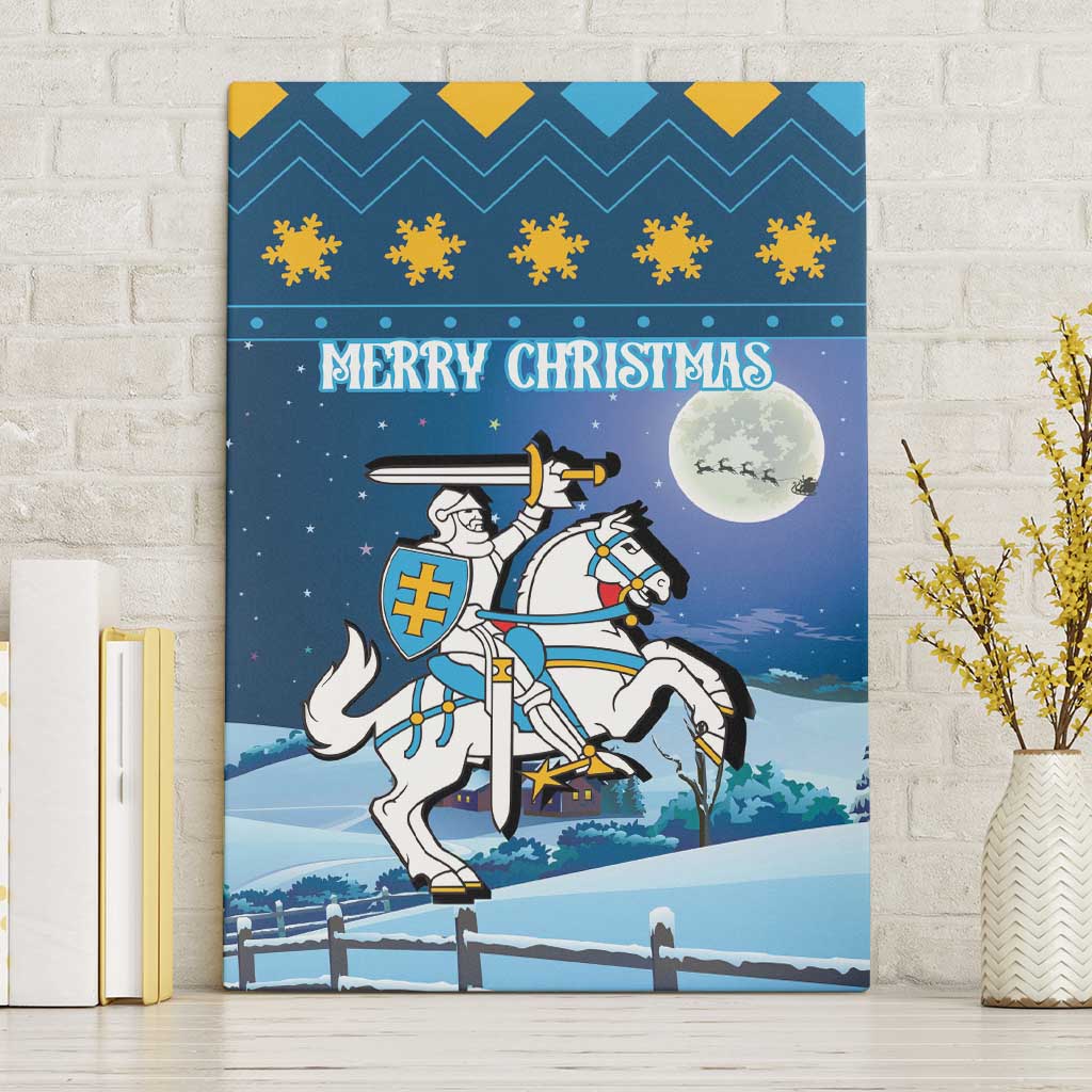 Lithuania Christmas Canvas Wall Art Coat Of Arms Merry Xmas - Wonder Print Shop