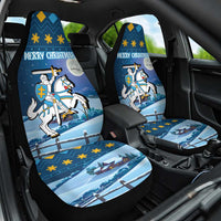 Lithuania Christmas Car Seat Cover Coat Of Arms Merry Xmas - Wonder Print Shop