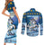 Lithuania Christmas Couples Matching Short Sleeve Bodycon Dress and Long Sleeve Button Shirt Coat Of Arms Merry Xmas - Wonder Print Shop