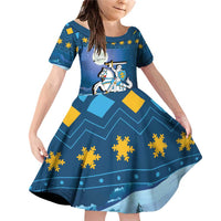 Lithuania Christmas Family Matching Off Shoulder Short Dress and Hawaiian Shirt Coat Of Arms Merry Xmas - Wonder Print Shop