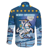 Lithuania Christmas Family Matching Off Shoulder Short Dress and Hawaiian Shirt Coat Of Arms Merry Xmas - Wonder Print Shop