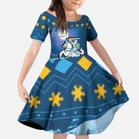 Lithuania Christmas Family Matching Tank Maxi Dress and Hawaiian Shirt Coat Of Arms Merry Xmas - Wonder Print Shop