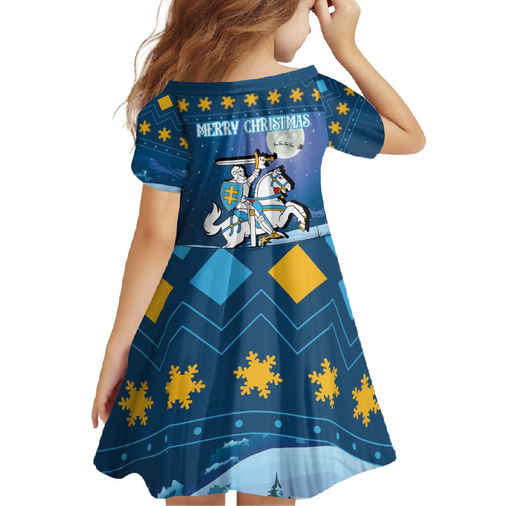 Lithuania Christmas Family Matching Tank Maxi Dress and Hawaiian Shirt Coat Of Arms Merry Xmas - Wonder Print Shop