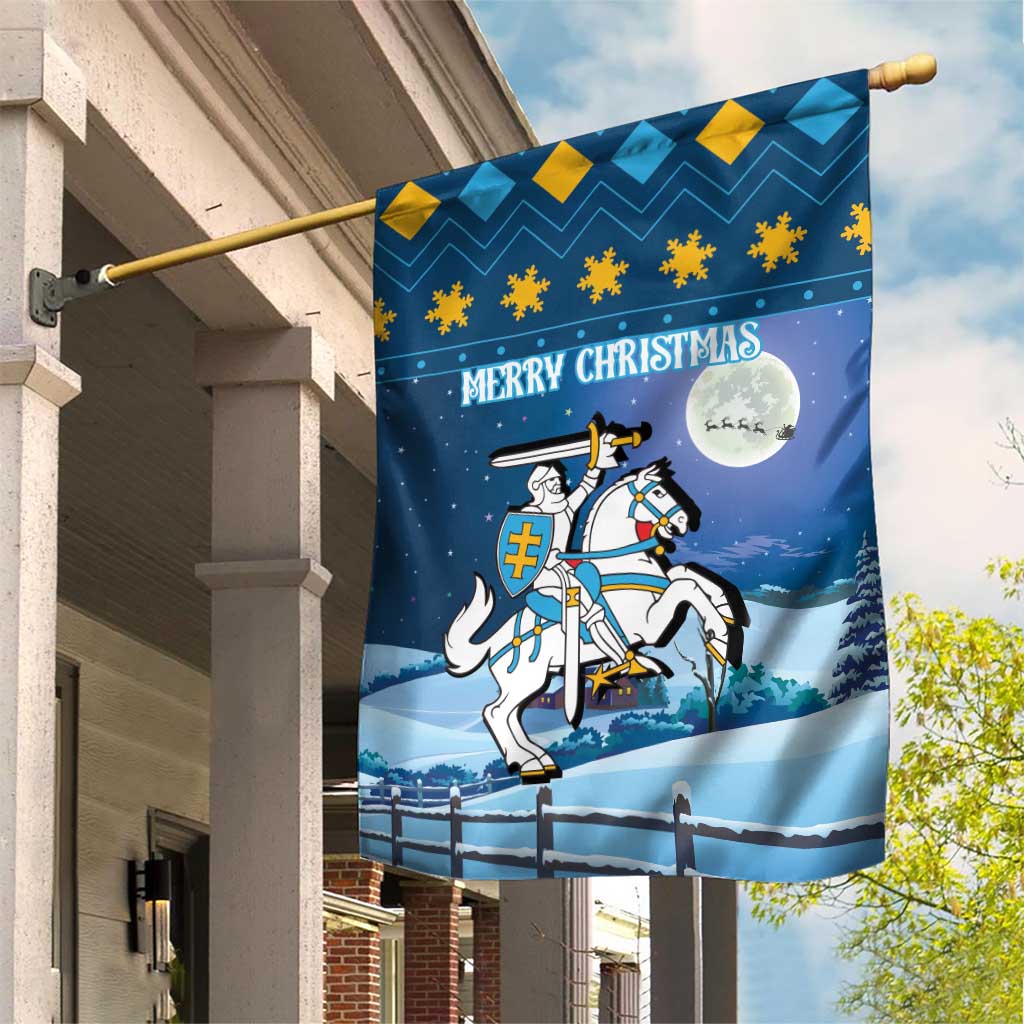 Lithuania Christmas Garden Flag Coat Of Arms Merry Xmas - Wonder Print Shop