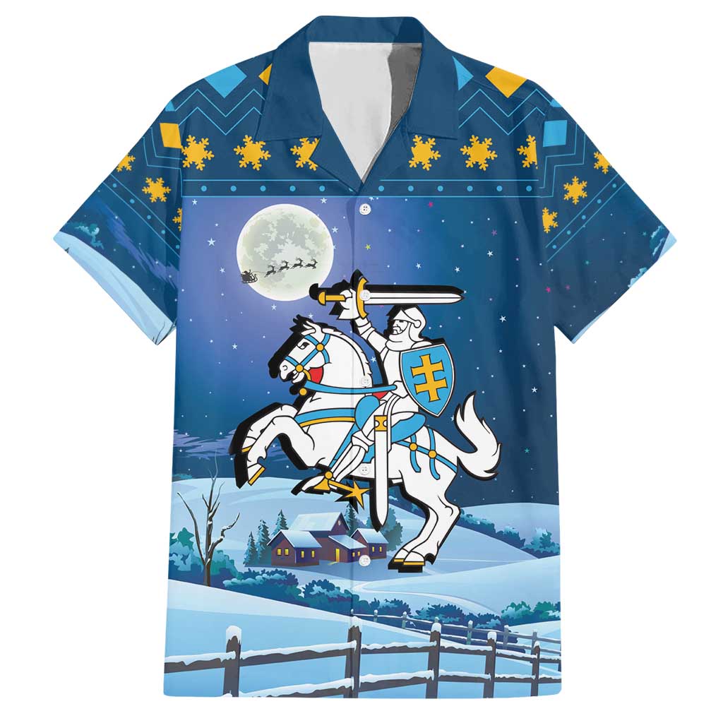 Lithuania Christmas Hawaiian Shirt Coat Of Arms Merry Xmas - Wonder Print Shop