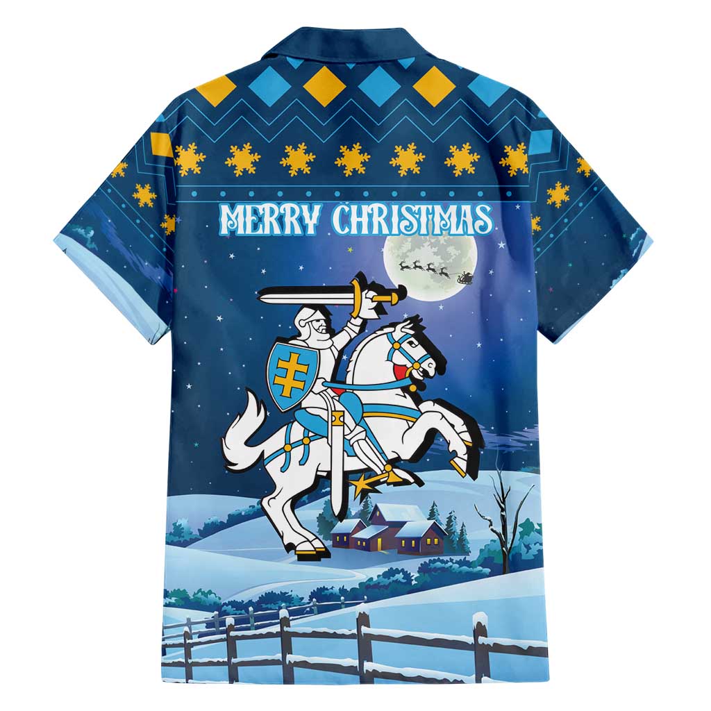 Lithuania Christmas Hawaiian Shirt Coat Of Arms Merry Xmas - Wonder Print Shop