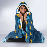 Lithuania Christmas Hooded Blanket Coat Of Arms Merry Xmas