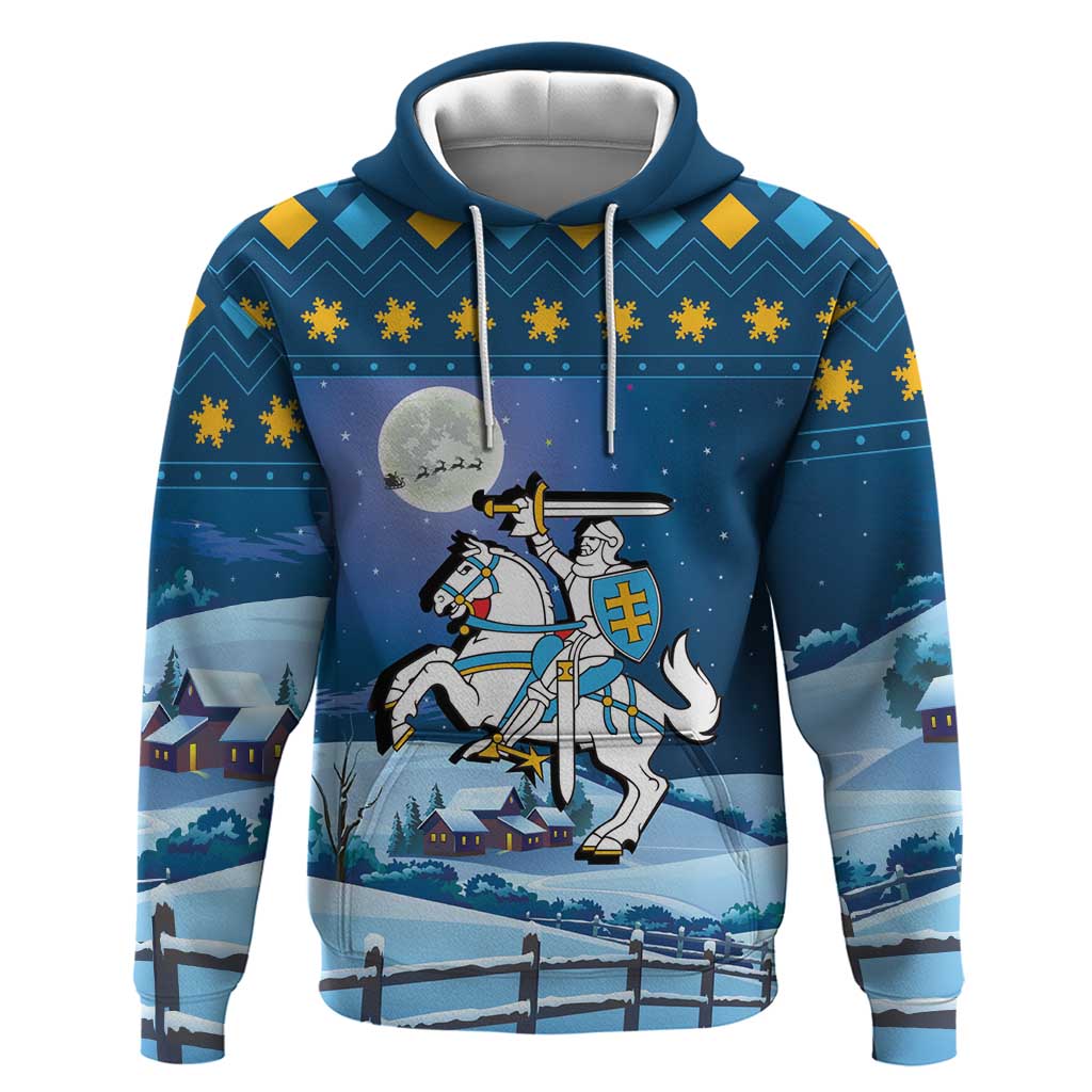 Lithuania Christmas Hoodie Coat Of Arms Merry Xmas - Wonder Print Shop
