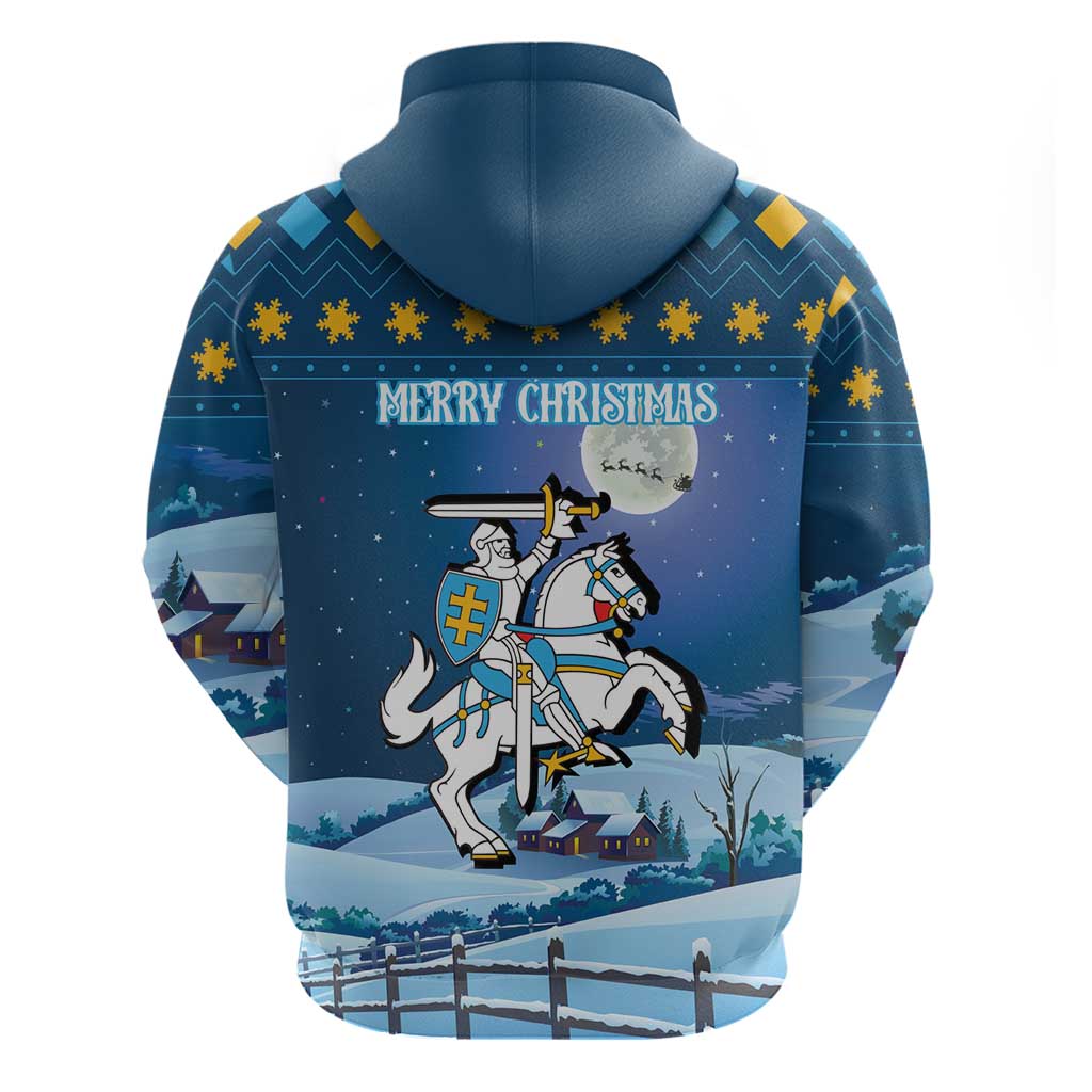 Lithuania Christmas Hoodie Coat Of Arms Merry Xmas - Wonder Print Shop