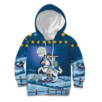 Lithuania Christmas Kid Hoodie Coat Of Arms Merry Xmas - Wonder Print Shop