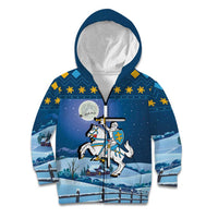 Lithuania Christmas Kid Hoodie Coat Of Arms Merry Xmas - Wonder Print Shop