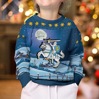 Lithuania Christmas Kid Ugly Christmas Sweater Coat Of Arms Merry Xmas - Wonder Print Shop