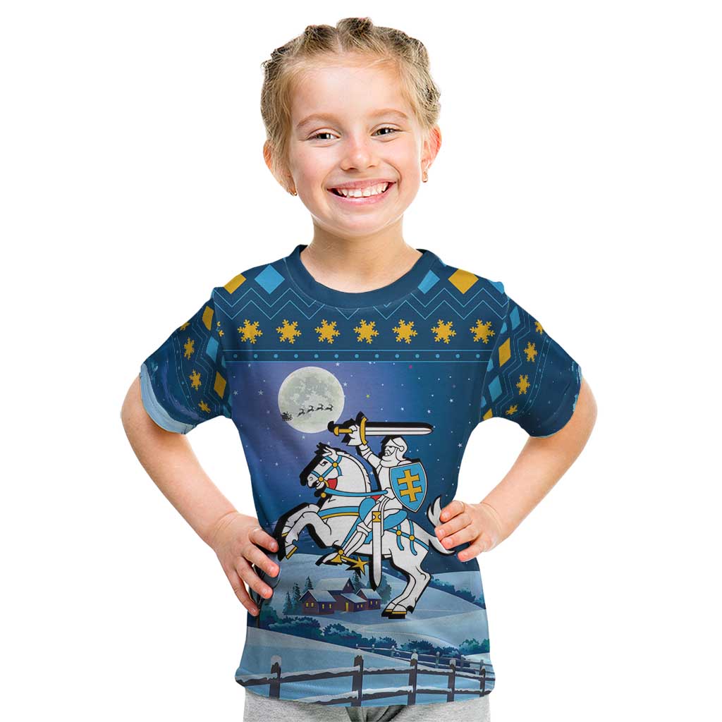 Lithuania Christmas Kid T Shirt Coat Of Arms Merry Xmas - Wonder Print Shop