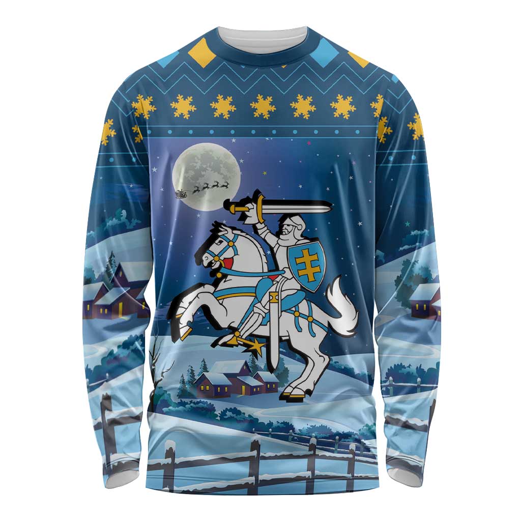 Lithuania Christmas Long Sleeve Shirt Coat Of Arms Merry Xmas - Wonder Print Shop