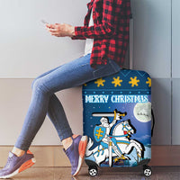 Lithuania Christmas Luggage Cover Coat Of Arms Merry Xmas - Wonder Print Shop