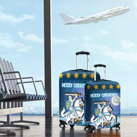 Lithuania Christmas Luggage Cover Coat Of Arms Merry Xmas - Wonder Print Shop