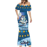 Lithuania Christmas Mermaid Dress Coat Of Arms Merry Xmas - Wonder Print Shop