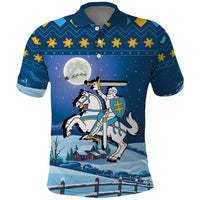 Lithuania Christmas Polo Shirt Coat Of Arms Merry Xmas - Wonder Print Shop
